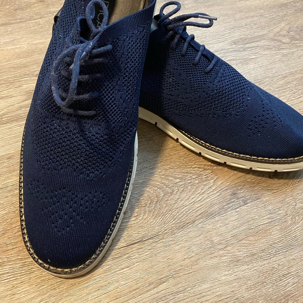 Nautica Mens Dress Shoe Navy Knit Size 10 - Picture 3 of 3